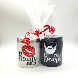 "Valentine's Day" Matching his & her scented candles. (Set of 2 candles)